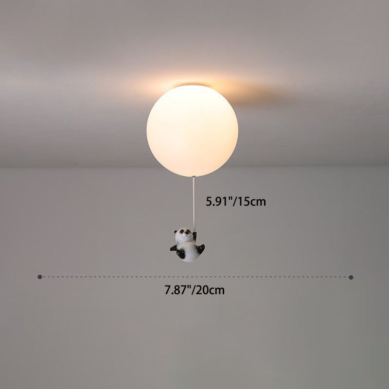 Moderne Minimaliste Ours Ballon Résine PE 1/3 Lumière Plafonnier Pour Chambre 
