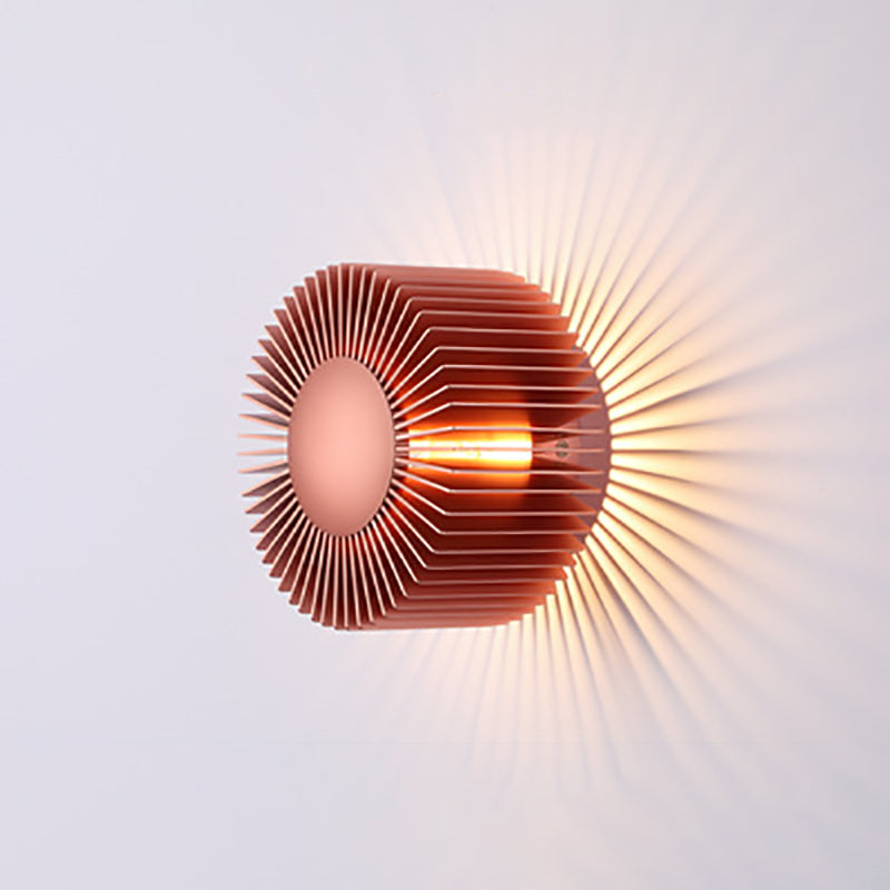 Applique murale LED design tournesol rond en aluminium minimaliste moderne pour salon 