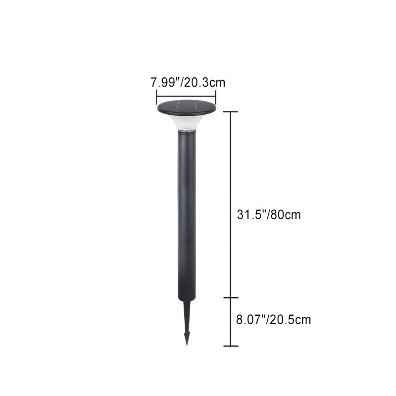 Lumière extérieure LED en aluminium PC pour jardin, moderne minimaliste, étanche, solaire, enfichable au sol, ronde carrée 