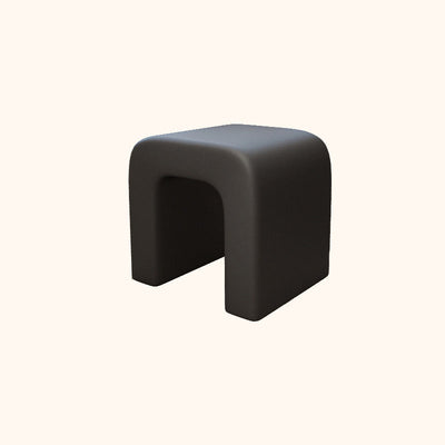 Tabouret de coiffeuse moderne minimaliste carré avec cadre en bois et cuir PU pour chambre 