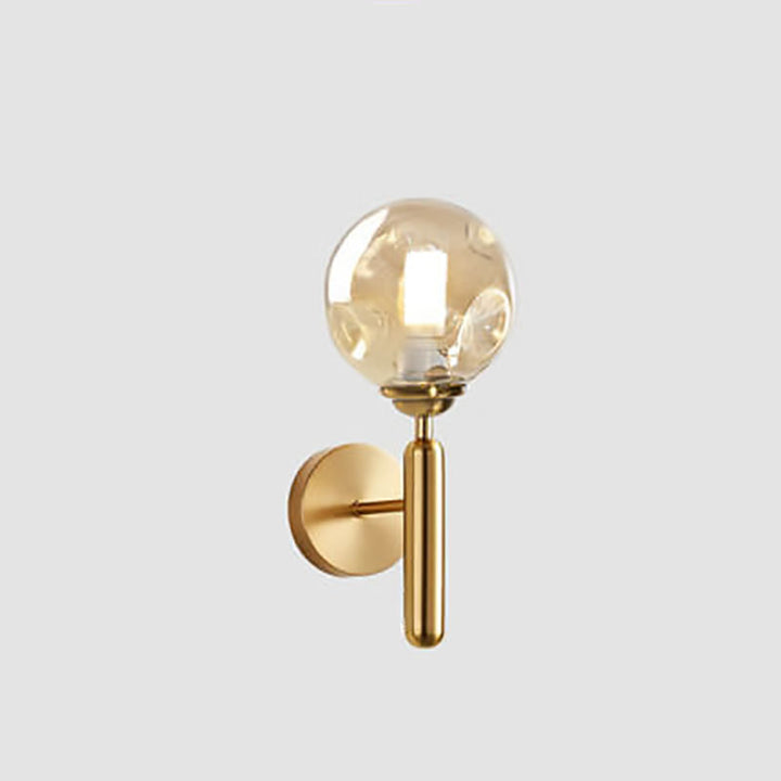 Lámpara Aplique de Pared Moderno Simple de Lujo Ligero con Esfera de Vidrio de 1 Luz 