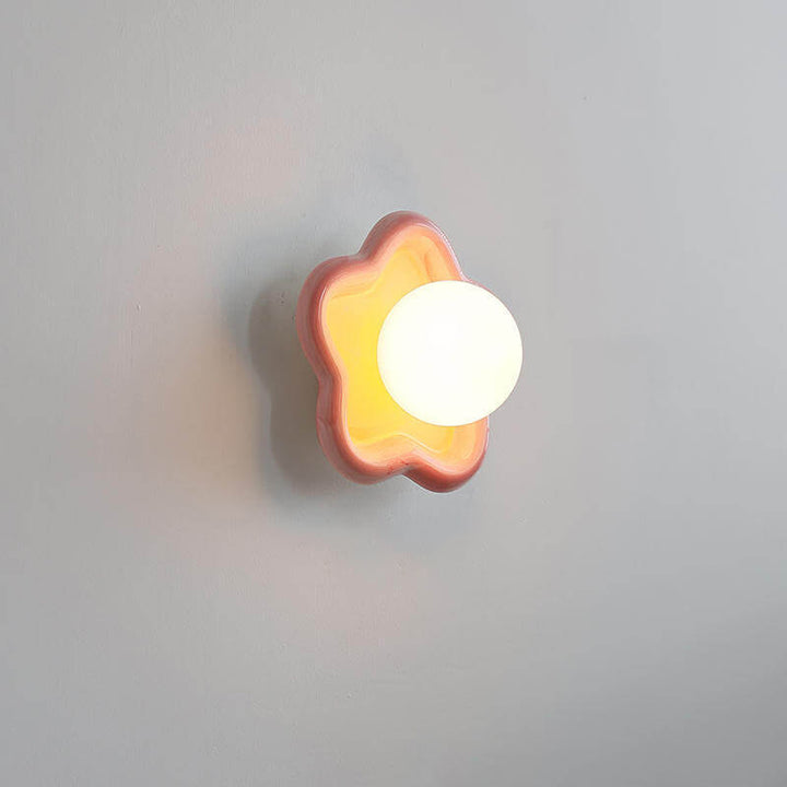 Contemporary Creative Ceramic Glass Iron Star Design 1-Light Wall Sconce Lamp For Living Room &amp; Bedroom
