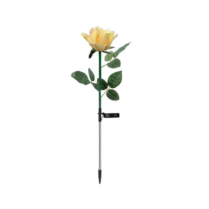Luz Solar Moderna de Jardín Rosa LED con Enchufe de Tierra para Exteriores 