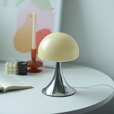Moderne Einfachheit Eisen Glas Pilz Kuppel 1-Licht Tischlampe für Nachttisch 