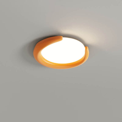 Plafonnier LED rond en forme de croissant de lune nordique 