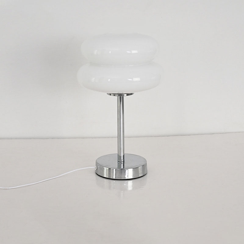 Zeitgenössische kreative runde Pilz USB Glas Eisen LED Tischlampe für Wohnzimmer 