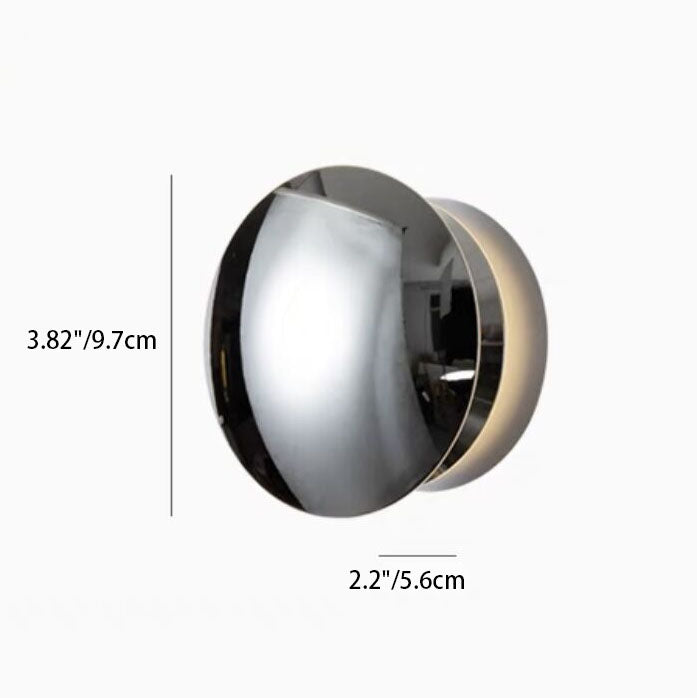 Moderne minimalistische kugelförmige galvanisierte Aluminium-LED-Wandleuchte 