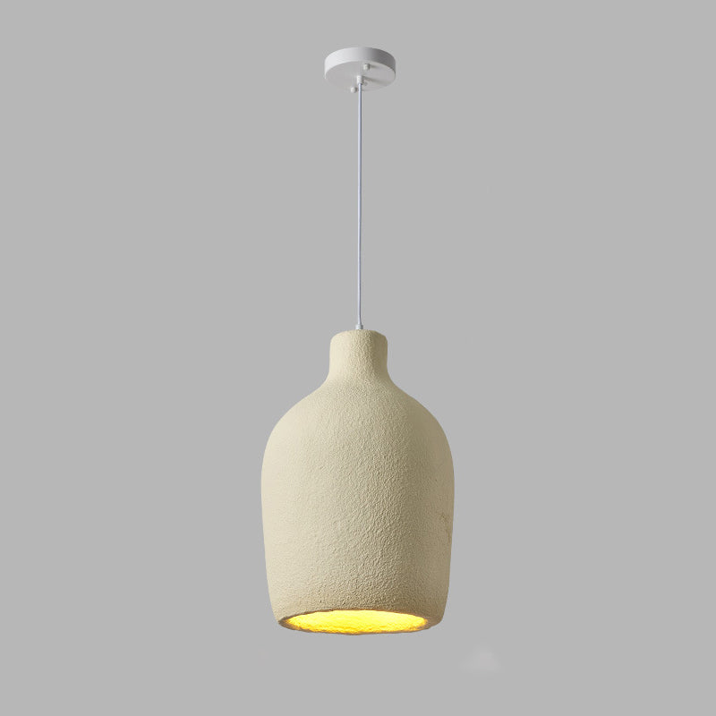 Traditionelle japanische Fiberglas-Eisenflasche, runde 1-flammige Pendelleuchte für Esszimmer 