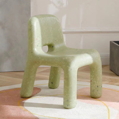 Chaise pour enfants en plastique carré créatif contemporain avec dossier pour salon 