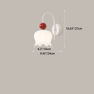 Lampe murale 1 lumière en fer PE avec base en disque d'orbite de citrouille campanule minimaliste moderne pour chambre 