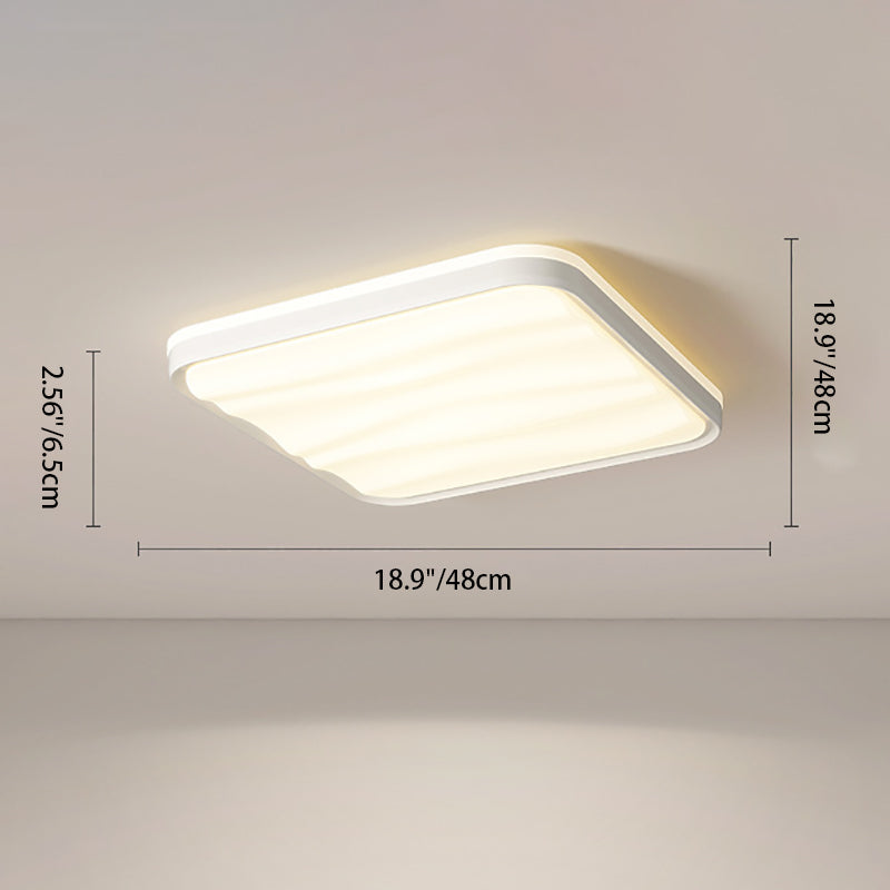 Luz de techo montada al ras de LED de hierro PVC con rayas redondas cuadradas rectangulares minimalistas modernas para sala de estar 