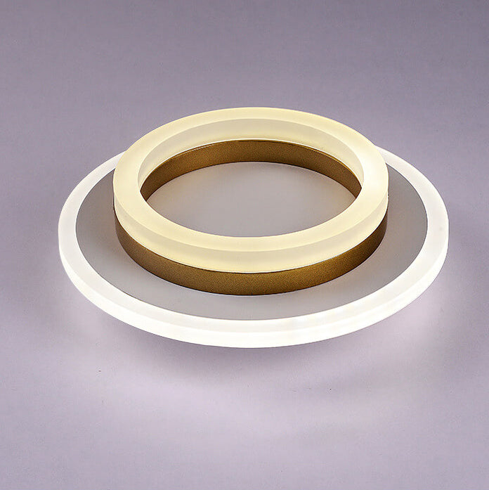 Luz de techo LED de montaje empotrado de hierro acrílico simple nórdico cuadrado círculo 