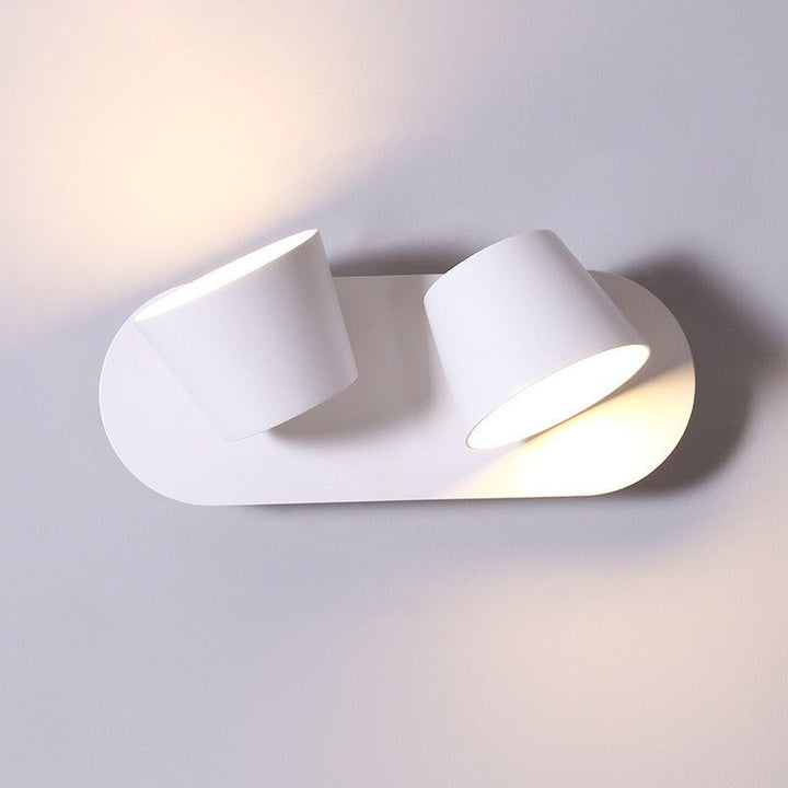 Modern Minimalist Dome Frosted Rotatable Aluminum LED Reading Wall Sconce Lamp For Bedroom