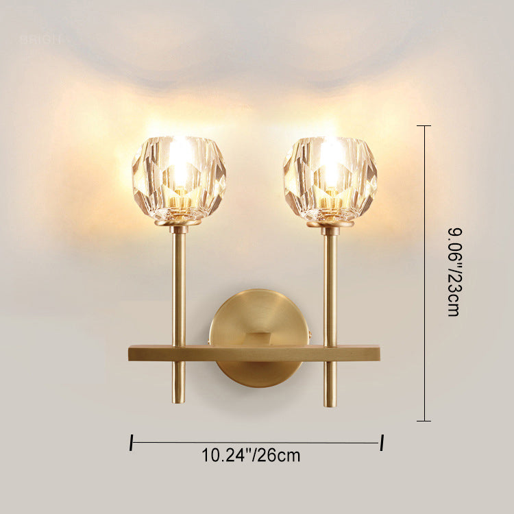 Moderne Luxus Schüssel Stahl Kristall 1/2-Licht Wand Leuchte Lampe Für Wohnzimmer 