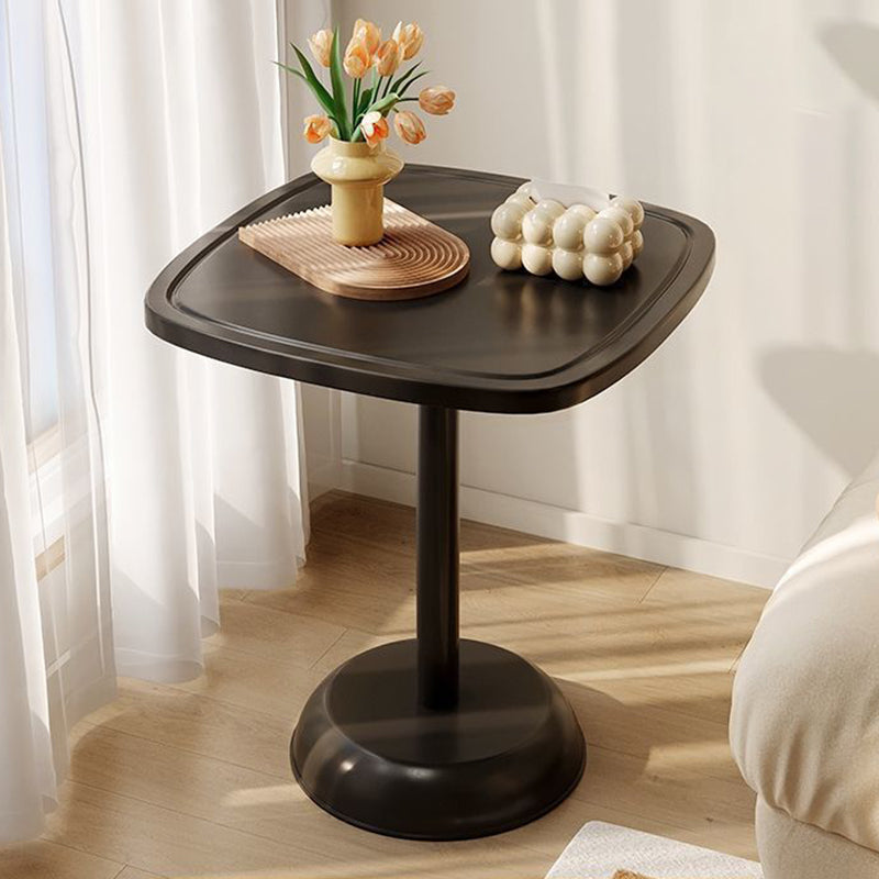 Moderner minimalistischer quadratischer runder Sockel PP Beistelltisch für das Wohnzimmer 