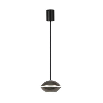 Zeitgenössische nordische ovale Aluminium-Acryl-LED-anhebbare Pendelleuchte für Wohnzimmer 