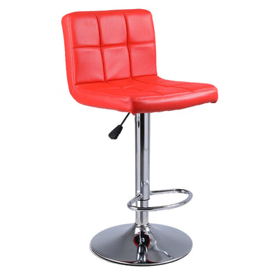 Tabouret de bar pivotant réglable en cuir carré simplicité contemporaine avec dossier et repose-pieds pour salle à manger 