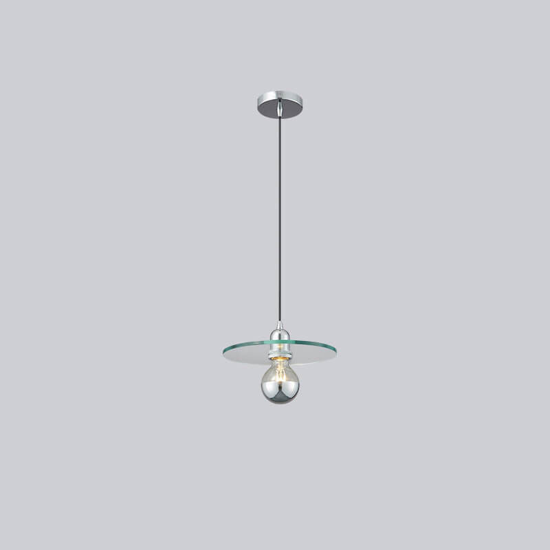 Nordic Iron Glass Flying Saucer 1-Light Pendant Light