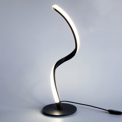 Modern Minimalist Iron Aluminum PVC Line LED Table Lamp For Study