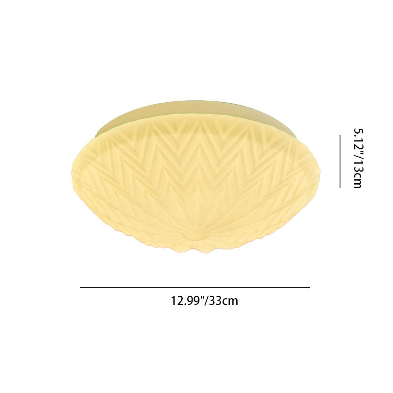 Moderne minimalistische Glas runde Schatten LED Unterputz Deckenleuchte für Wohnzimmer 
