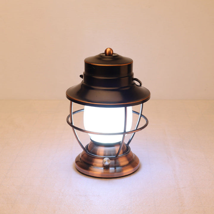 Lampe de table LED cylindrique en acrylique fer rechargeable étanche de style ferme traditionnelle pour salle de divertissement 