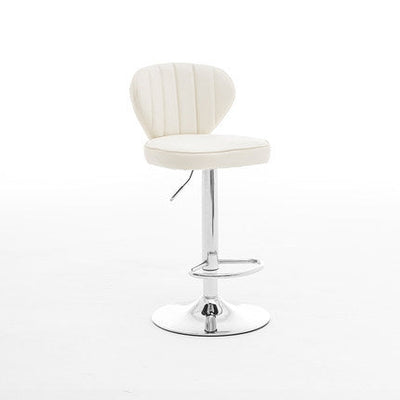 Tabouret de bar carré moderne minimaliste en cuir avec dossier et repose-pieds pour salle à manger 