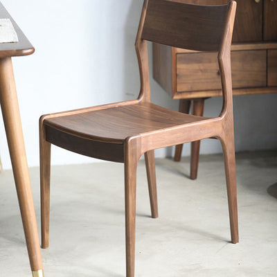 Silla de Comedor de Cuero con Tela de Madera Cuadrada Tradicional China Cuatro Patas Respaldo Para Comedor 