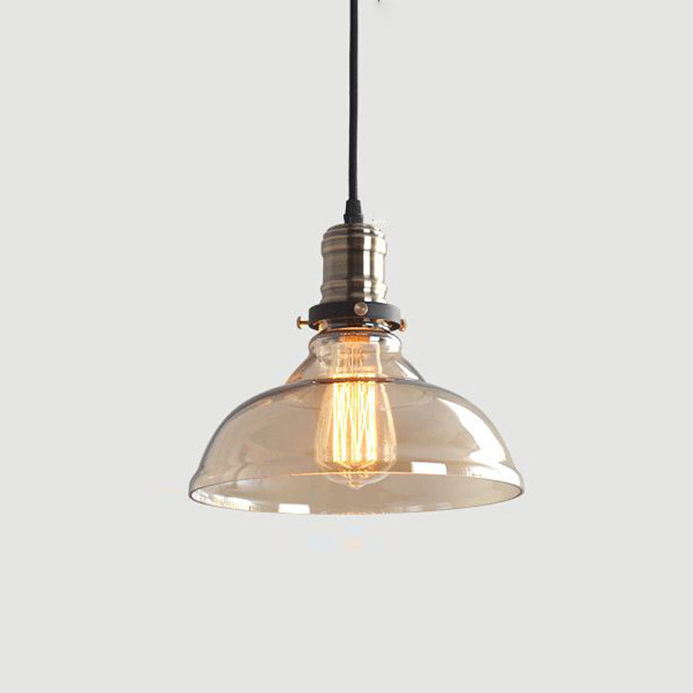 Suspension moderne minimaliste en verre rond à 1 lumière pour salle à manger 