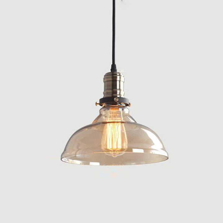 Suspension moderne minimaliste en verre rond à 1 lumière pour salle à manger 