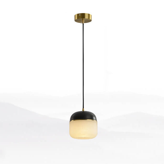 New Chinese Modern Round Lucite Copper 1/3 Light Chandelier