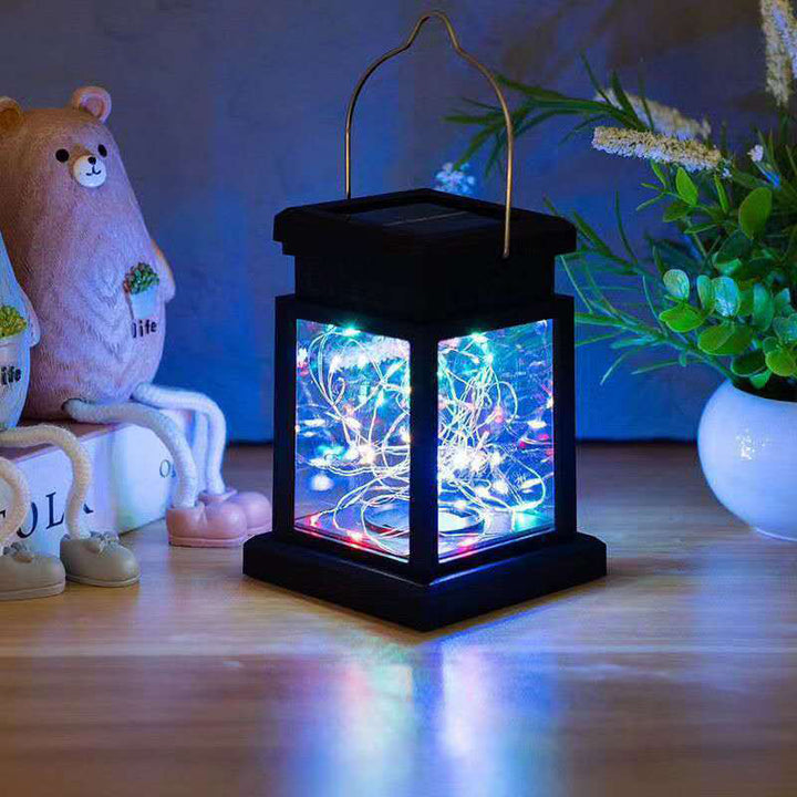 Modernes, minimalistisches, rechteckiges LED-Solarlicht aus Eisenglas für den Garten 