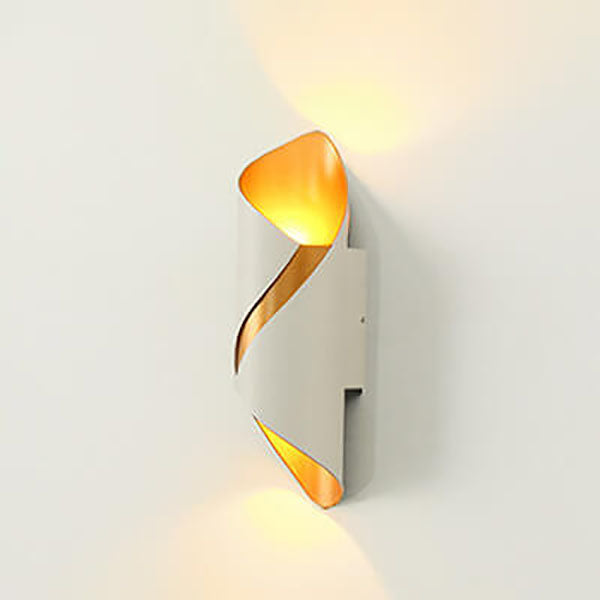 Applique murale à double tête LED en spirale en tube d&
