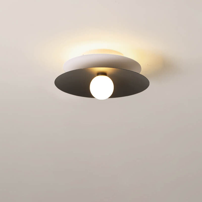 Modern Minimalist Plate Iron Acrylic LED Flush Mount Ceiling Light