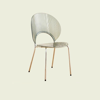 Moderner minimalistischer Stuhl aus ABS-Eisen mit Muschelschale und vier Beinen für das Wohnzimmer 