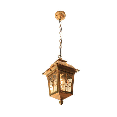 Outdoor Europäische Pfeilblume Laterne Aluminium Glas 1-Licht Wasserdichte Pendelleuchte 