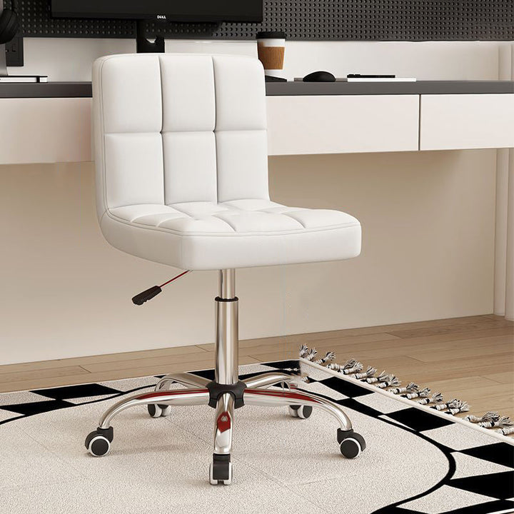 Modern Simplicity Faux Leather Steel SGS Sponge Square Lattice Desk Chair Backrest Swivel Adjustable For Home Office