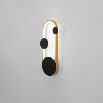Aplique de pared LED elíptico redondo de hierro y aluminio minimalista moderno para cabecera 