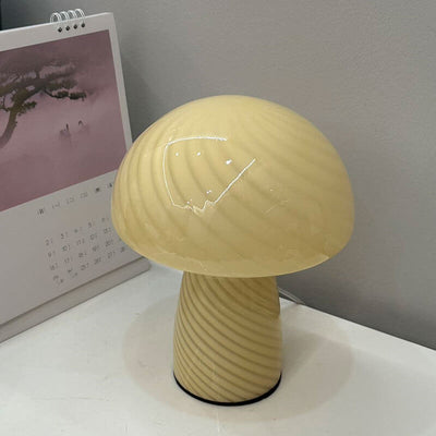 Modern Minimalist Mushroom Glass 1-Light Table Lamp