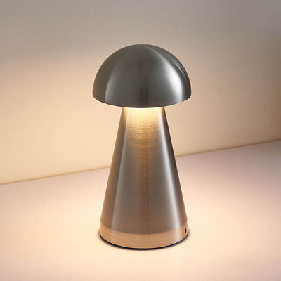 مصباح طاولة LED بالفطر الحديد المطاوع الفاخر الحديث مع منفذ USB 