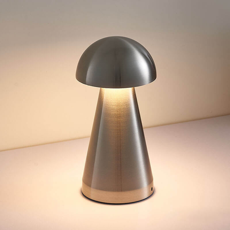 مصباح طاولة LED بالفطر الحديد المطاوع الفاخر الحديث مع منفذ USB 