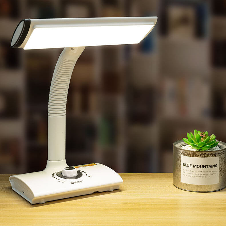 Lámpara de mesa LED recargable USB de lectura moderna blanca para estudio 