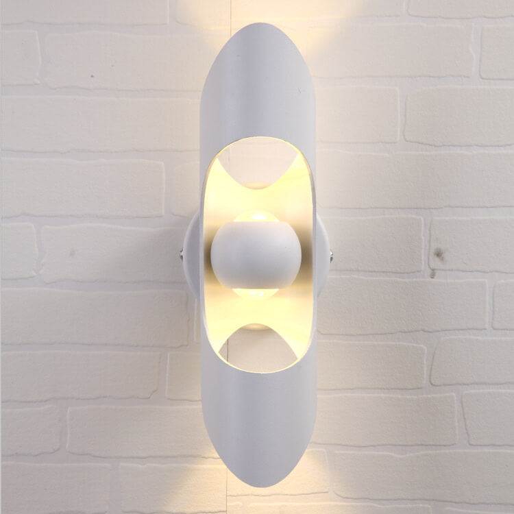 Modern Creative Hollow Cylindrical Aluminum LED Wall Sconce Lamp