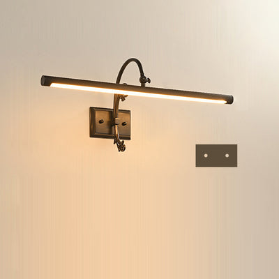 Moderne Mid-Century Linear All Copper LED Wandleuchte Lampe für Schlafzimmer 
