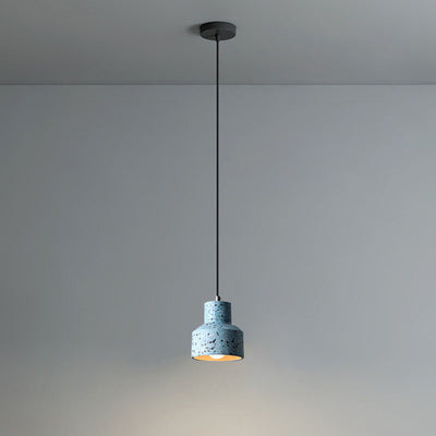 Contemporary Scandinavian Cement Cone Design 1-Light Pendant Light For Living Room