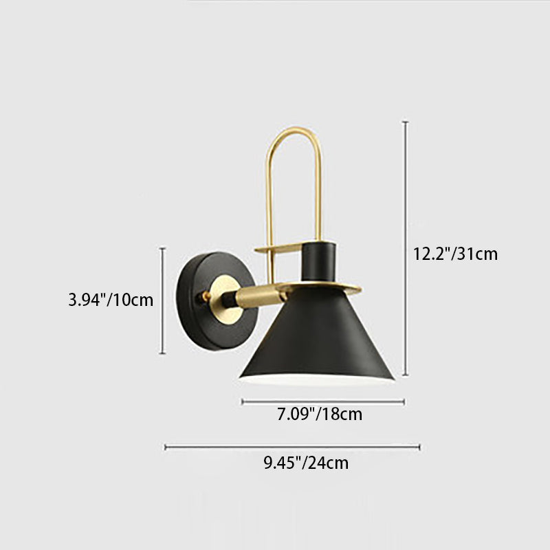 Moderne minimalistische Horn Eisen 1-Licht Wandleuchte Lampe für Wohnzimmer 