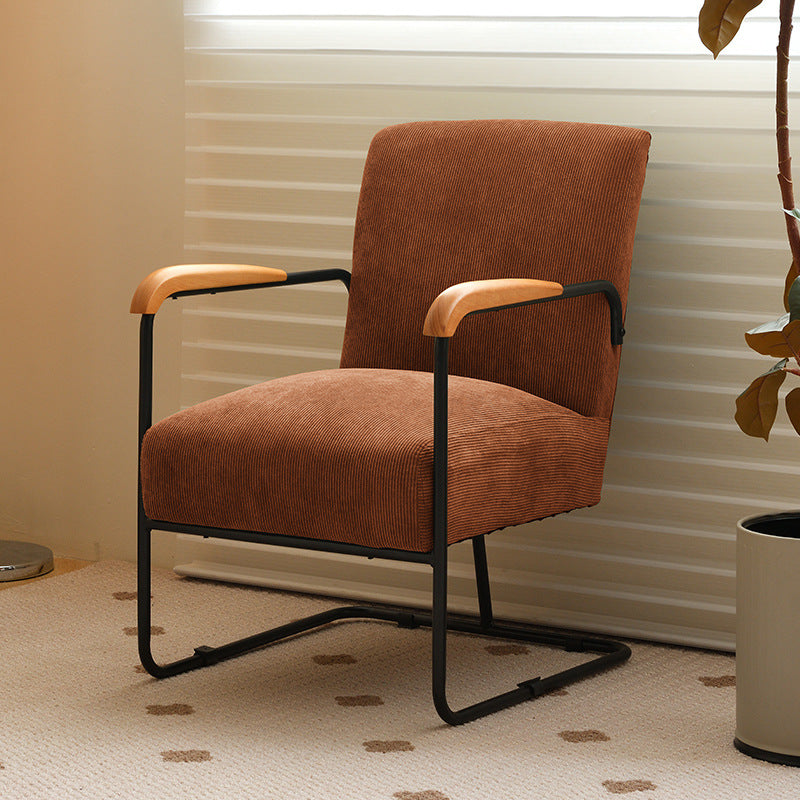 Coussin carré scandinave contemporain en velours côtelé avec chaise d&