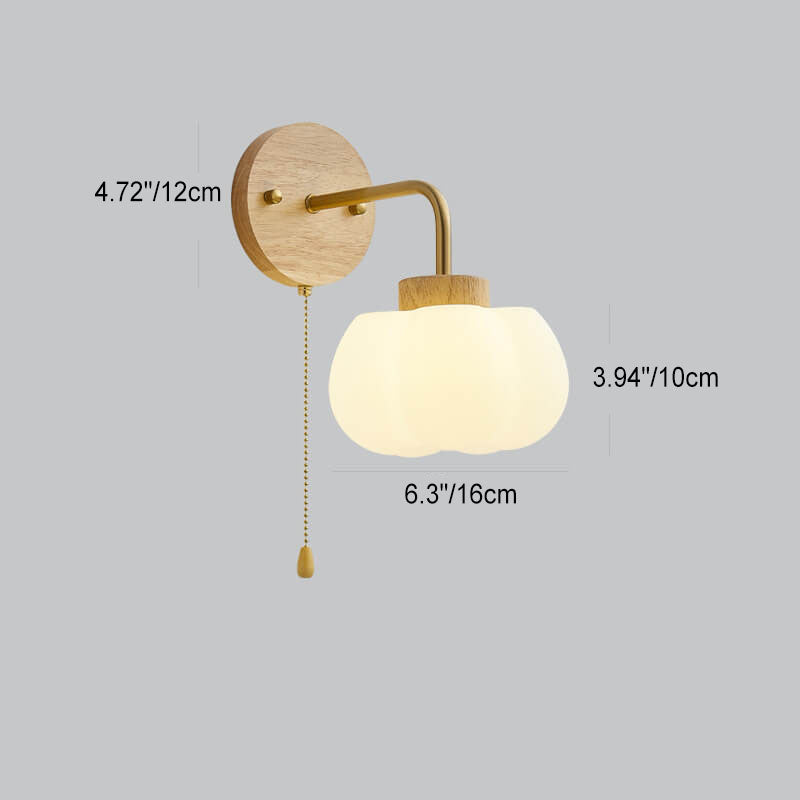 Traditionelle japanische Wolken aus massivem Holz und Eisen PE 1-Licht Wandleuchte für das Schlafzimmer 