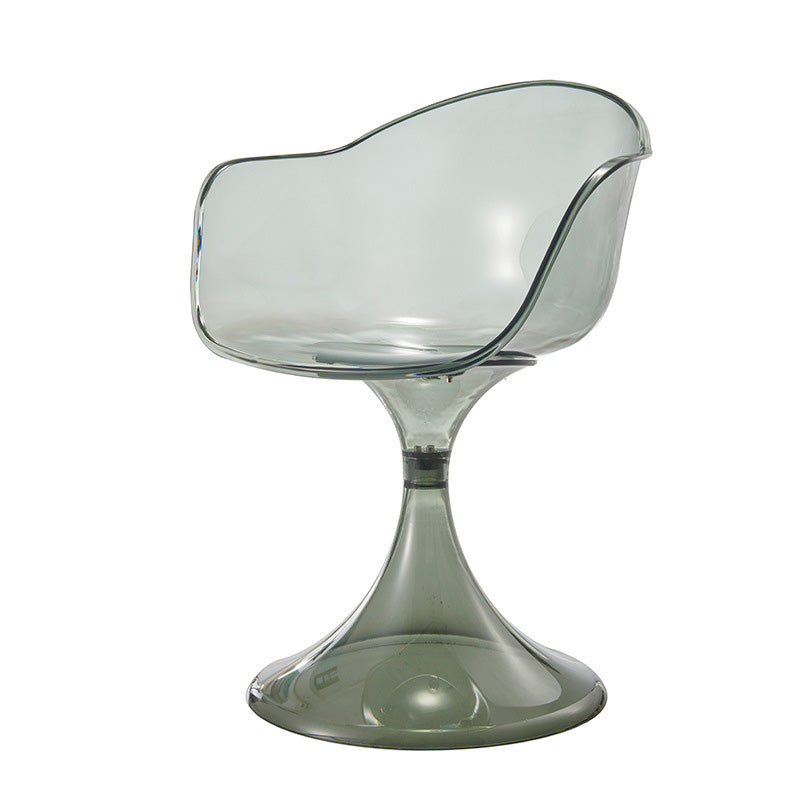 Silla de comedor con respaldo de diseño de arco de plásticos acrílicos nórdicos contemporáneos para comedor 