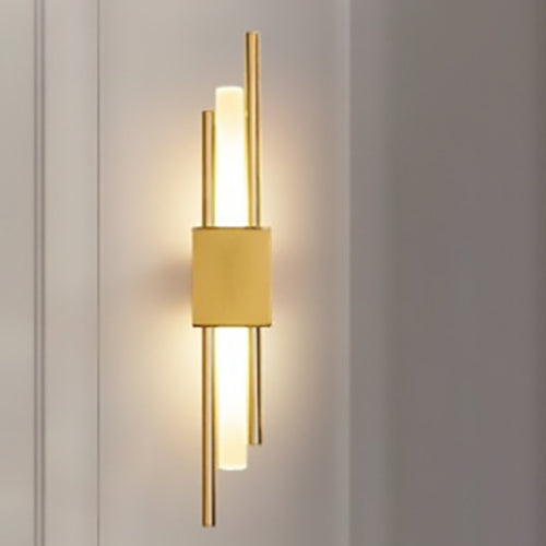 Lámpara de Aplique de Pared LED de Hierro Acrílico de Tira Cilíndrica Minimalista Moderna para Dormitorio 