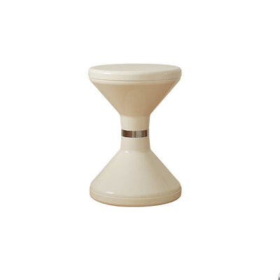 Contemporary Creative Round Plastic Vanity Stool Backless Armless For Living Room